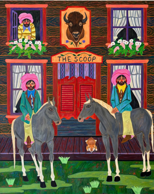 Ben Crase. The Little Bitterroot, 2025, Oil, oil stick, pigment stick, oil pastel on canvas 152.4x122 cm