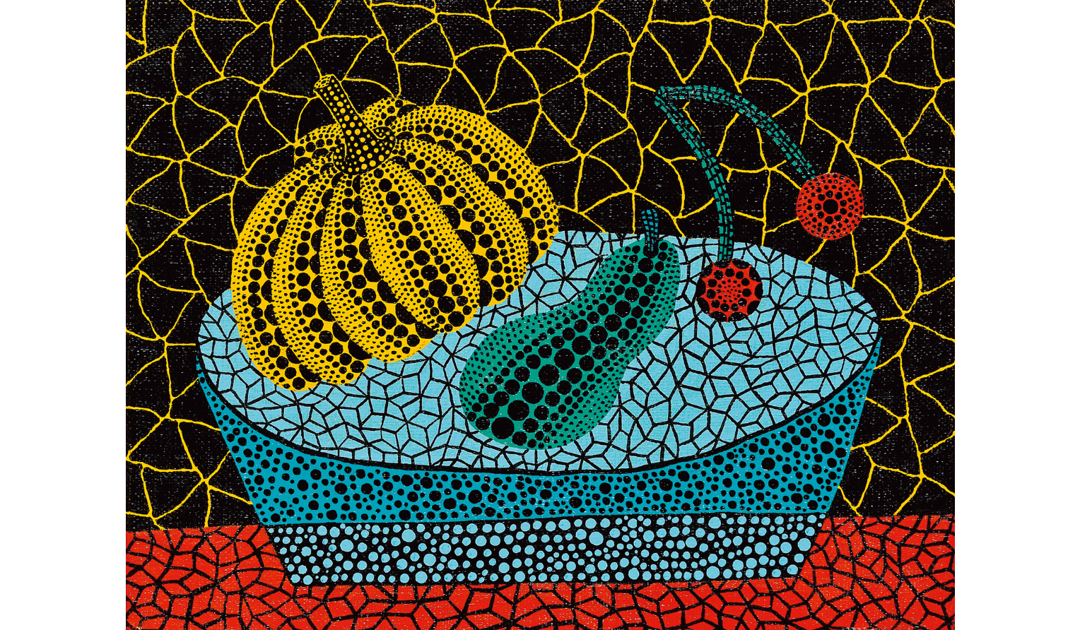 Yayoi Kusama. Still Life, 1996, Acrylic on canvas, 14.2×17.8 cm