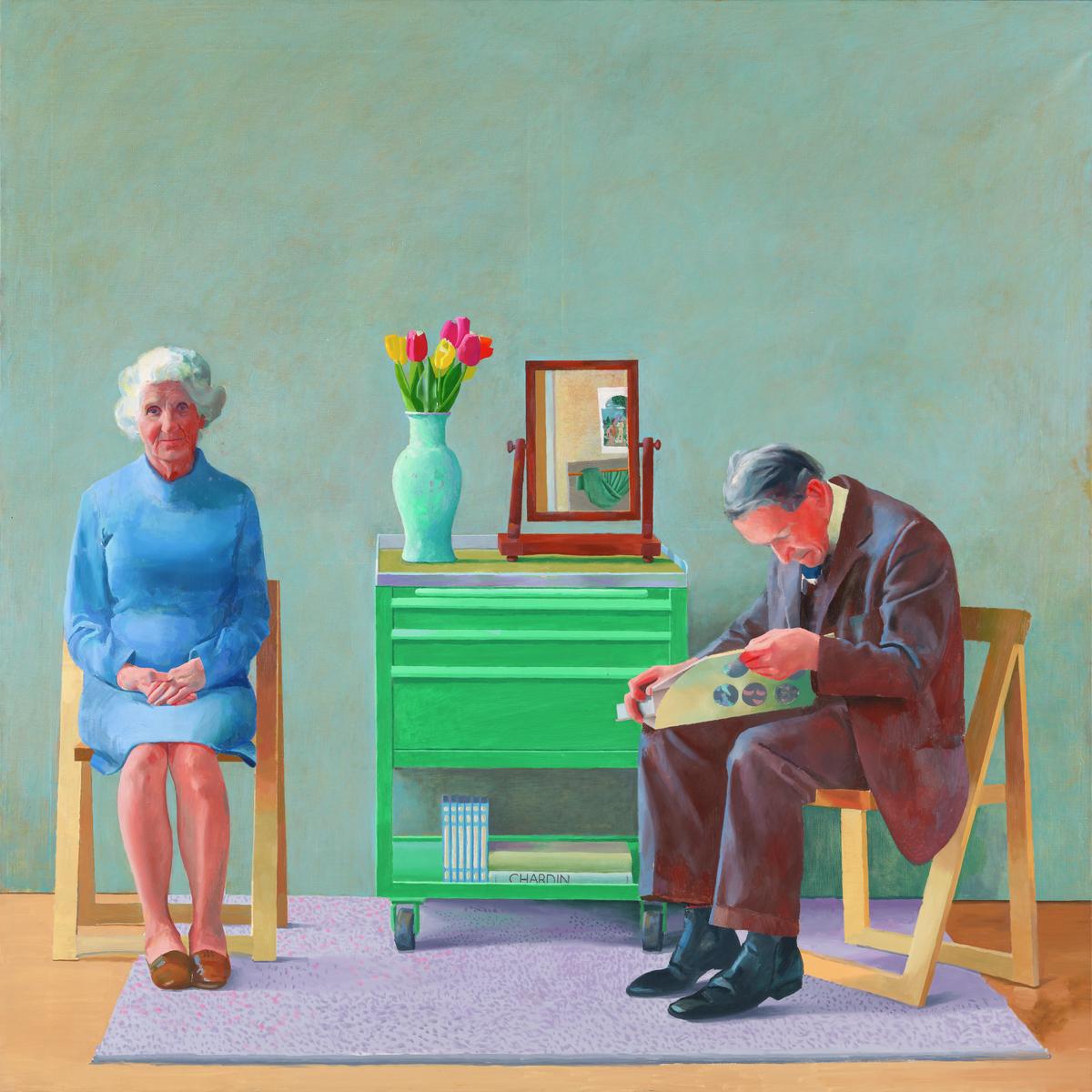 David Hockney. My parents, 1977, Oil on canvas, 182x182 cm