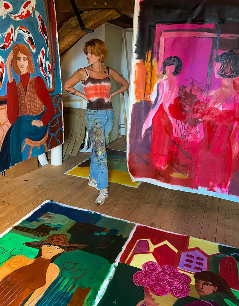 Ella Bril in her studio