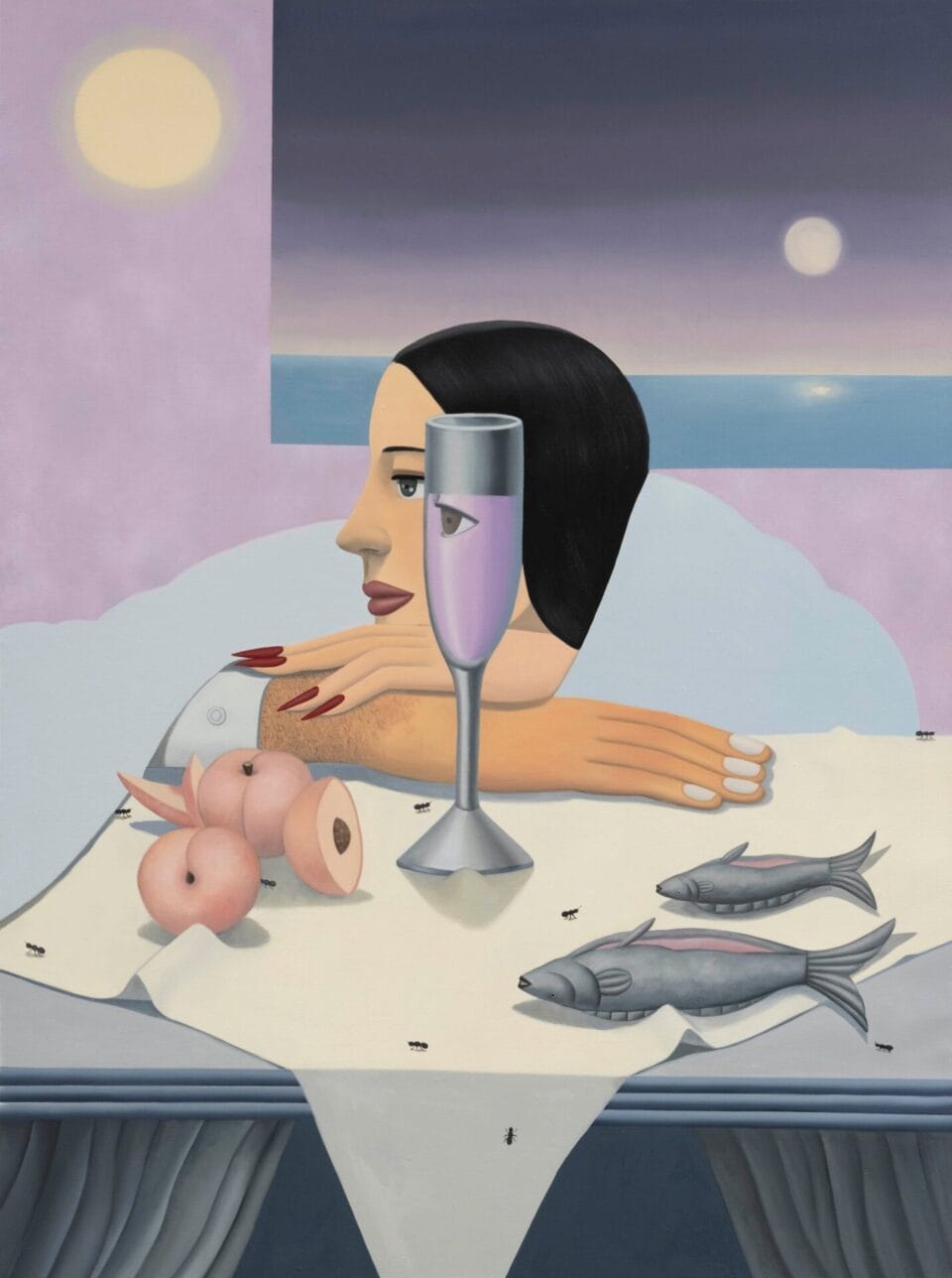 GaHee Park. Drowned Thought, 2023, Oil on linen, 228x170 cm