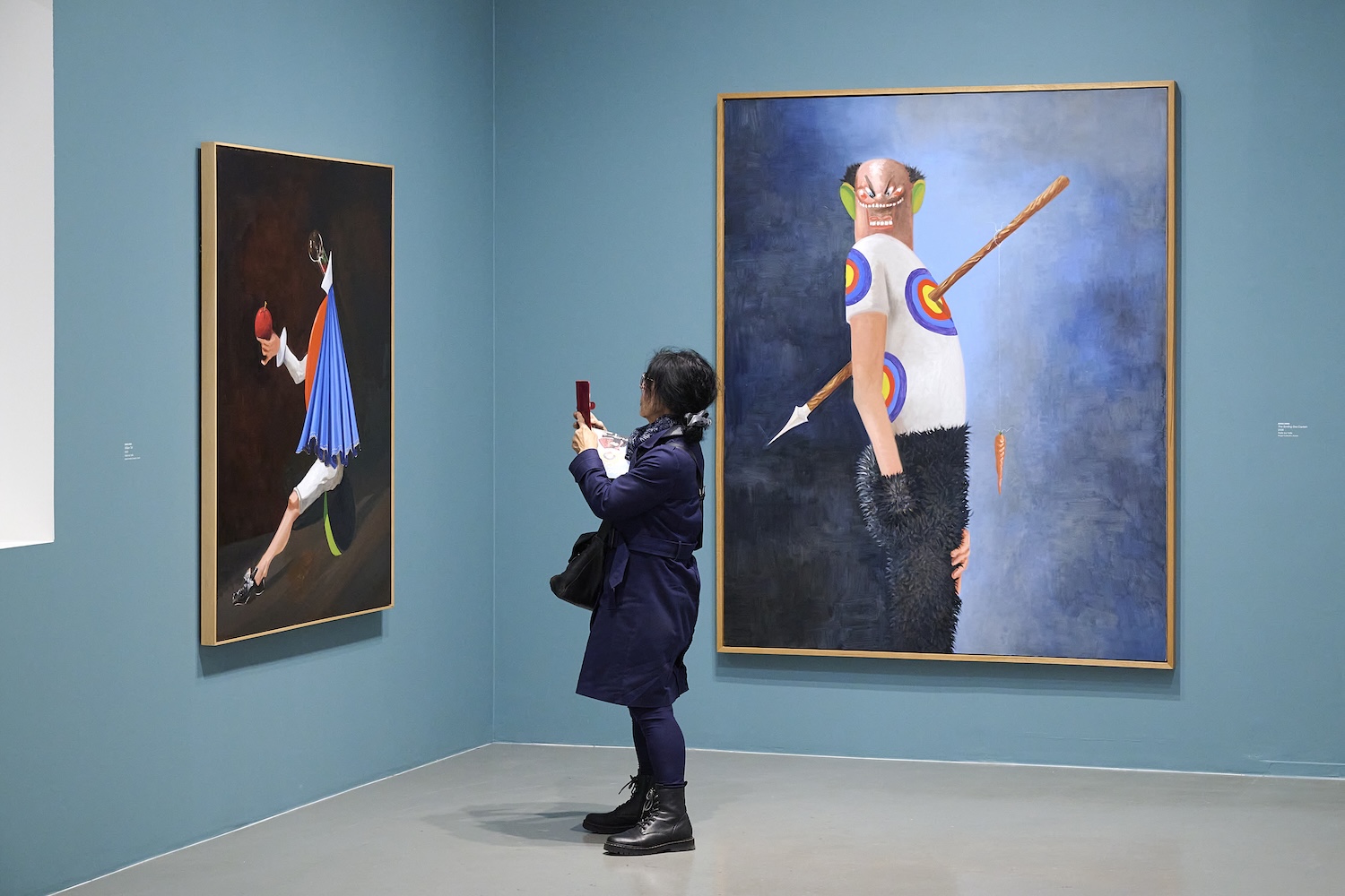 Installation view of George Condo at Musée d’Art Moderne de Paris