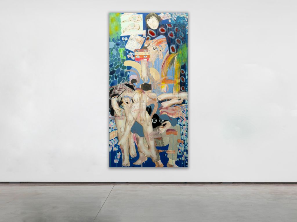 Giampaolo Parrilla. Intermittence, 2024, Oil and acrylic on canvas, 140x90 cm
