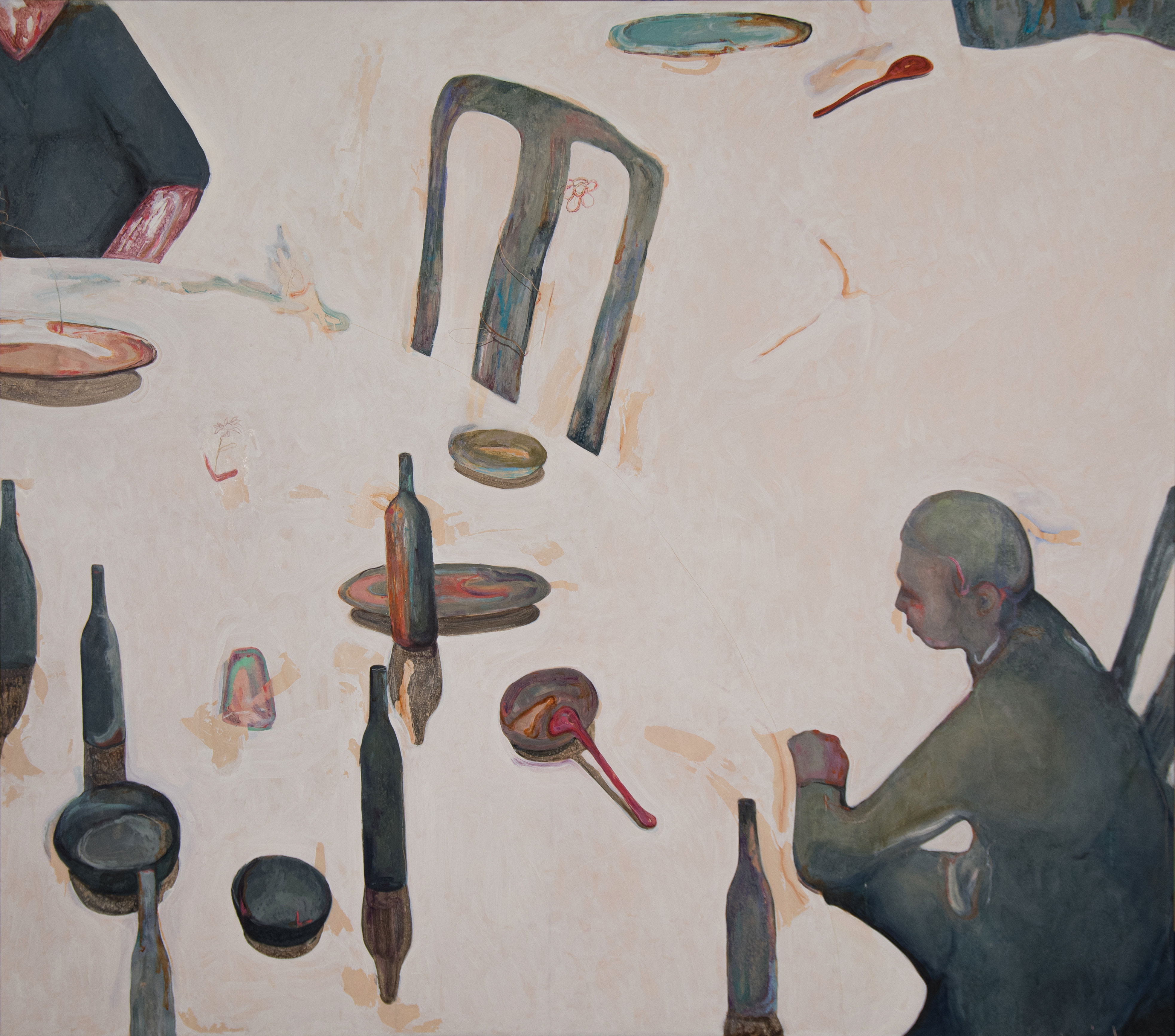 Giuseppe Gallace. Al banchetto, 2025, Olio su tela, 120x100 cm