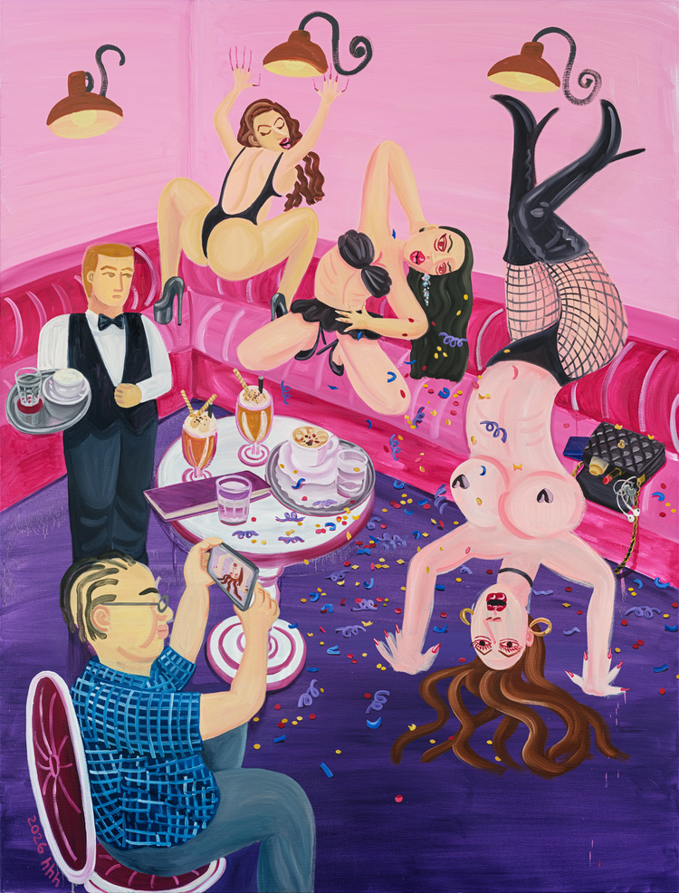 Hai-Hsin Huang. Drifting Feast #4, 2026, Oil on linen, 210x160 cm