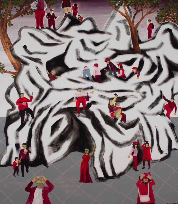 Hai-Hsin Huang. 上海庭園 Shanghai Garden, 2017, Oil on canvas, 117x102 cm