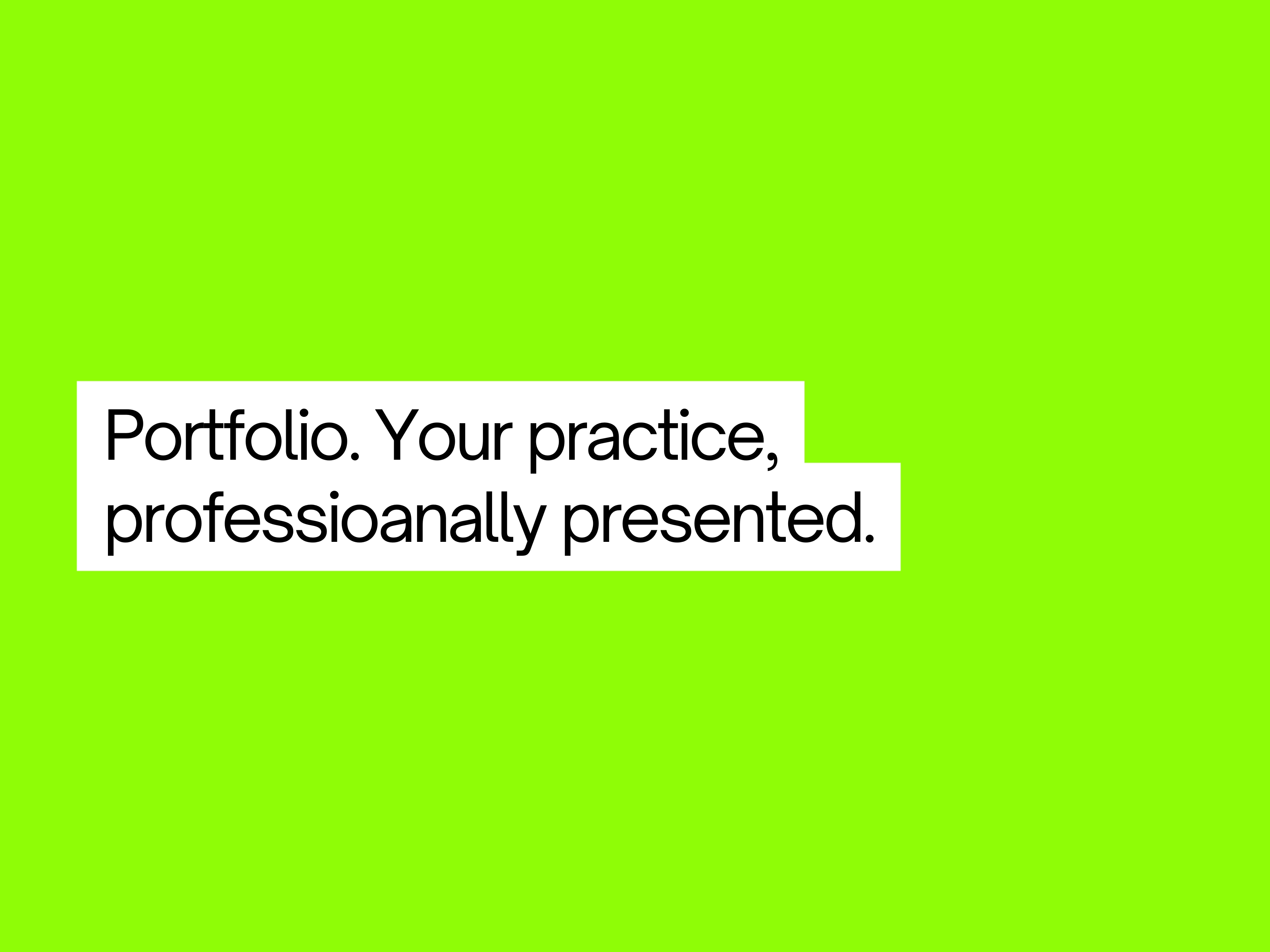 Professional portfolio